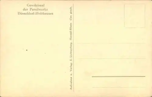 Ak Holthausen Düsseldorf, GeSoLei Saal der Persilwerke, Ausstellung