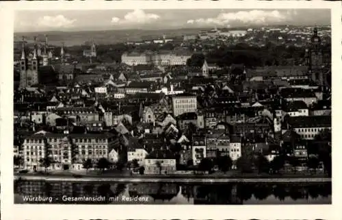 Ak Würzburg am Main Unterfranken, Residenz, Gesamtansicht