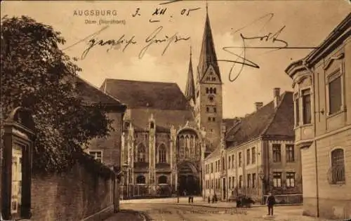 Ak Augsburg in Schwaben, Dom, Nordfront