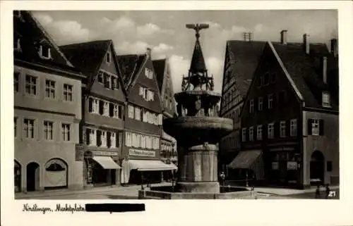 Ak Nördlingen im Nördlinger Ries Schwaben, Marktplatz