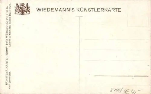 Künstler Ak Würzburg am Main Unterfranken, Festung Marienberg, Brücke, Main