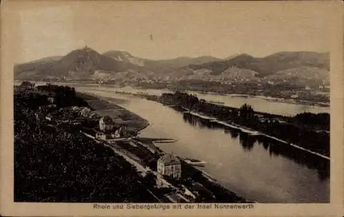 Ak Nonnenwerth Remagen am Rhein, Siebengebirge, Panorama