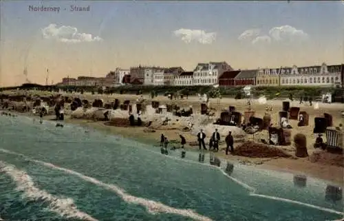 Ak Nordseebad Norderney Ostfriesland, Strand