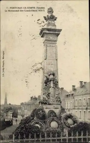 Ak Fontenay le Comte Vendée, Denkmal