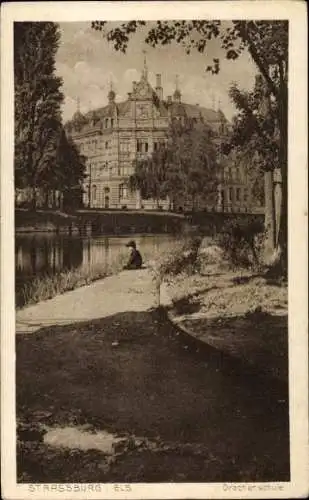 Ak Strasbourg Straßburg Elsass Bas Rhin, Drachenschule