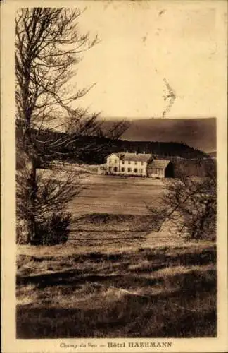 Ak Berg Hochfeld Champ du Feu Vogesen Elsass Bas Rhin, Hotel Hazemann