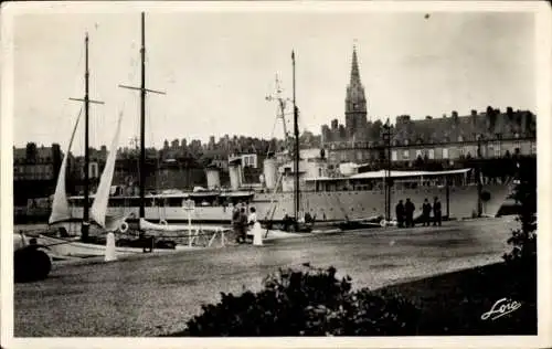 Ak Saint Malo Ille et Vilaine Bretagne, Yachthafen