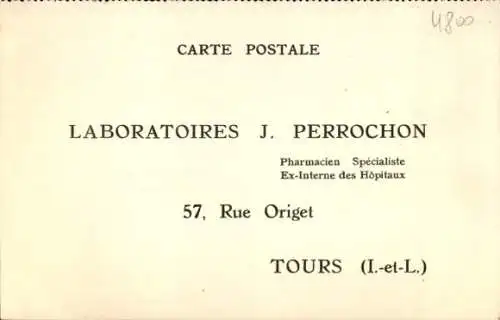 Ak Tours Indre et Loire, Laboratoire J. Perrochon, Pulmocardine