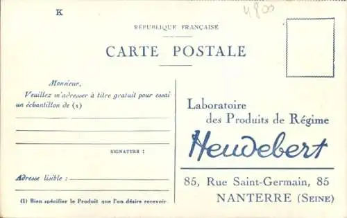 Ak Nanterre Hauts de Seine, Laboratoire des Produits de Regime Heudebert