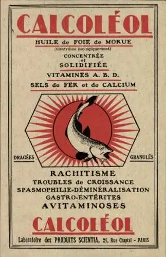 Ak Paris IX, Laboratoire des Produits Scientia, Calcoleol