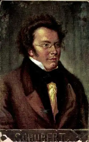 Ak Komponist Franz Schubert, Portrait