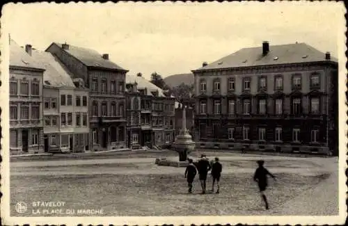 Ak Stavelot Wallonie Lüttich, Place du Marché