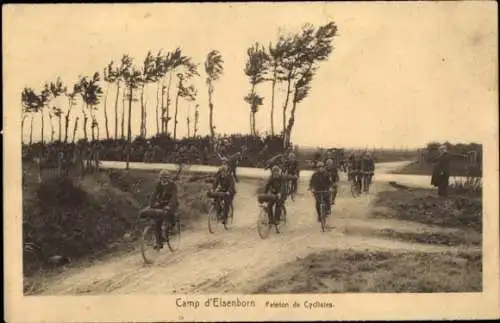 Ak Elsenborn Bütgenbach Wallonien Lüttich, Lager, Radfahrerzug