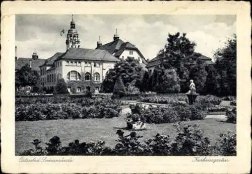 Ak Świnoujście Swinemünde Pommern, Kurhausgarten