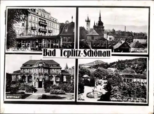 Ak Teplice Šanov Teplitz Schönau Region Aussig, Kurhaus, Steinbad, Altstadt