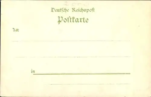 Litho Hamburg, Allg. Gartenbau Ausstellung 1897, Weinhütte im Tal, Samenhandlung Ernst, Spreckelsen