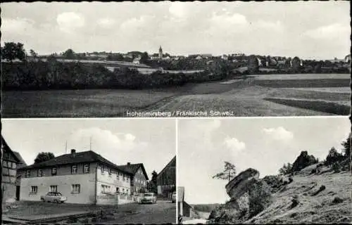 Ak Hohenmirsberg Pottenstein in Oberfranken, Gesamtansicht, Gasthaus zur Post