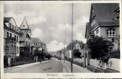 Ak Pforzheim im Schwarzwald, Friedenstraße