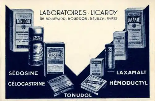 Ak Neuilly sur Seine Hauts de Seine, Reklame, Laboratoires Licardy, Hemoductyl