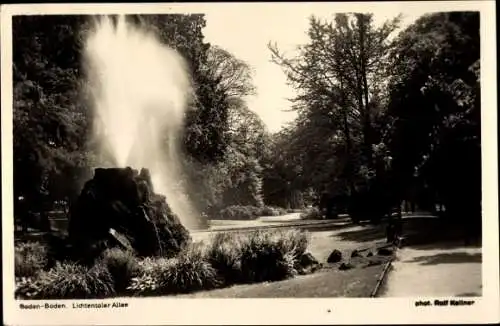 Ak Baden Baden am Schwarzwald, Lichtentaler Allee, Park