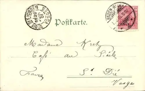 Ak Baden Baden am Schwarzwald, Conversationshaus