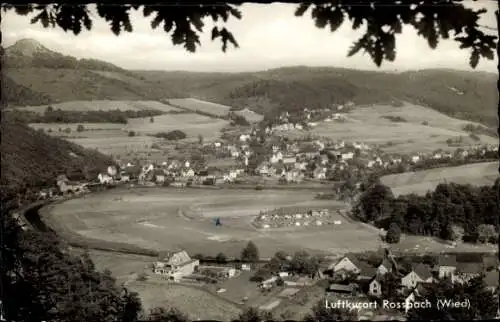 Ak Roßbach Rossbach an der Wied, Durchblick zum Ort