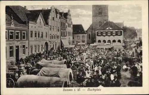 Ak Dorsten in Westfalen, Marktplatz