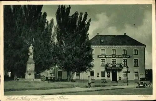 Ak Bad Cleve Kleve am Niederrhein, Hotel König von Preußen, Lohengrindenkmal