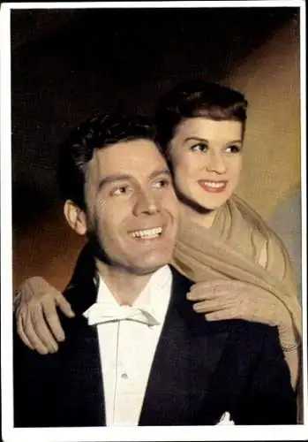 Ak Musik bei Nacht, Paul Hubschmid, Gertrud Kückelmann, Autogramm, Musik bei Nacht, Theater