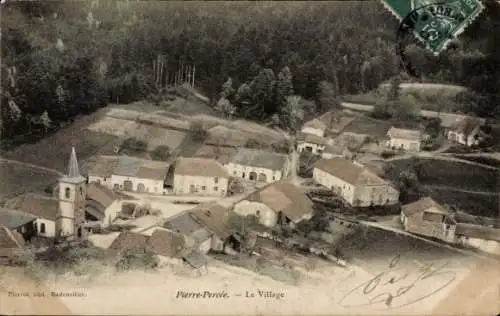 Ak Pierre Percée Meurthe et Moselle, Dorfpartie, Luftbild