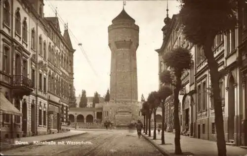 Ak Düren im Rheinland, Kölnstraße, Wasserturm