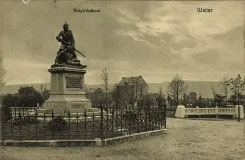 Ak Wetter an der Ruhr, Kriegerdenkmal