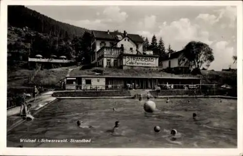 Ak Bad Wildbad im Schwarzwald, Strandbad