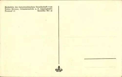 Ak Grimmenstein Niederösterreich, Kurhaus, Rotes Kreuz