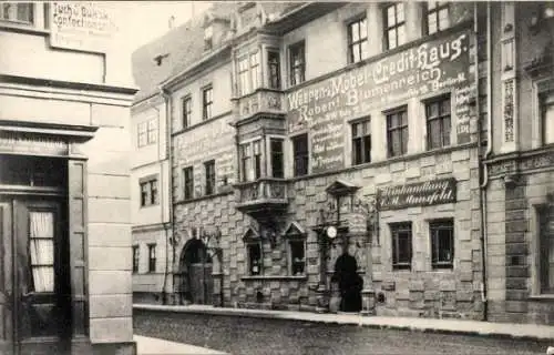 Ak Erfurt in Thüringen, Haus zum Stockfisch, Johannesstraße 169, Geschäftshaus Robert Blumenreich