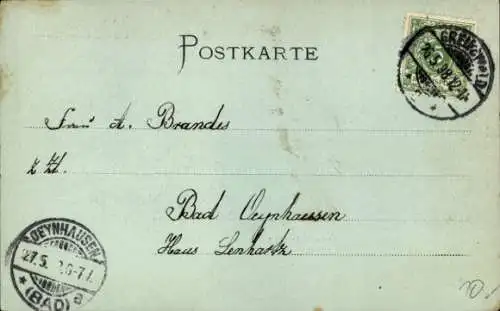 Mondschein Ak Hansestadt Greifswald, Steinbeckerthor, Kirche