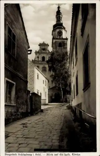 Ak Chełmsko Śląskie Schömberg Schlesien, Katholische Kirche