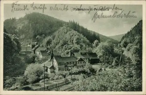 Ak Falkenstein (bei Probstzella) Ludwigsstadt in Oberfranken, Brauerei und Gaststätte