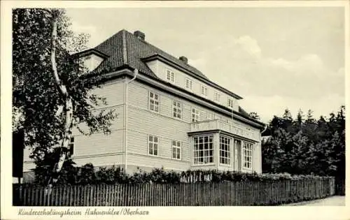 Ak Hahnenklee Bockswiese Goslar im Harz, Kindererholungsheim der Hauptstadt Hannover