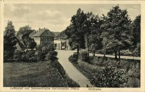 Ak Harriehausen Bad Gandersheim am Harz, Dorfeingang