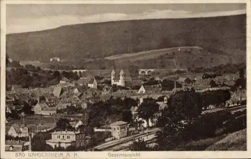 Ak Bad Gandersheim am Harz, Gesamtansicht, Bahnhof