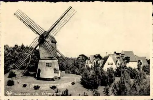 Ak Knokke Zoute Westflandern, Windmühle