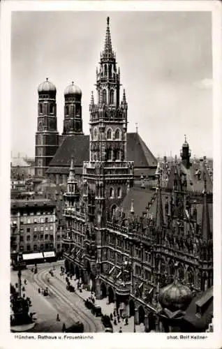 Ak München, Rathaus, Frauenkirche