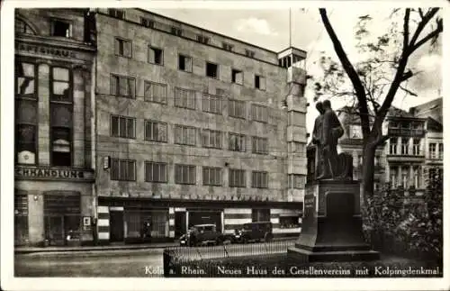 Ak Köln am Rhein, Gesellenverein, Neues Haus, Kolpingdenkmal