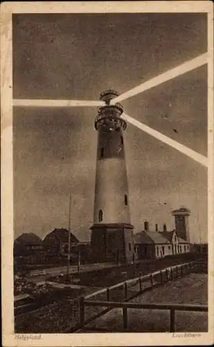 Ak Nordseeinsel Helgoland, Leuchtturm