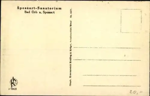 Ak Bad Orb im Spessart Hessen, Spessart-Sanatorium, Auffahrt Viktoriahaus