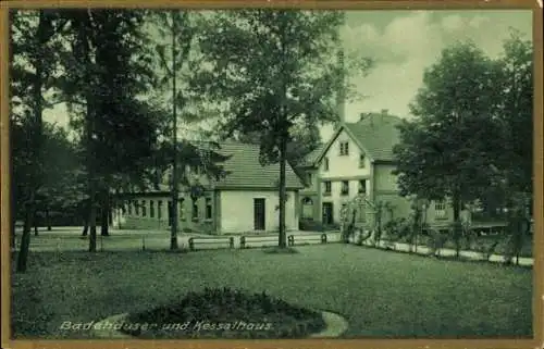 Ak Bad Orb im Spessart Hessen, Spessart-Sanatorium, Badehäuser, Kesselhaus