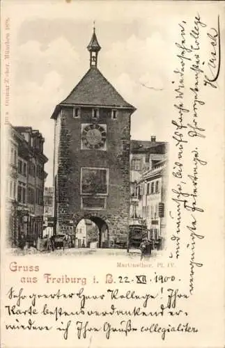 Ak Freiburg im Breisgau, Martinstor