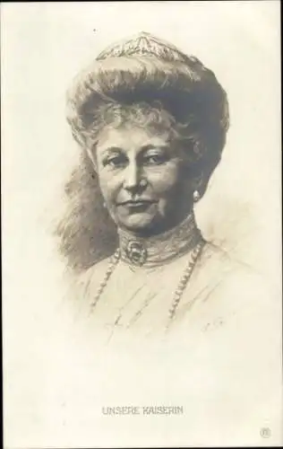 Künstler Ak Kaiserin Auguste Viktoria, Portrait