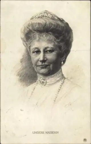 Künstler Ak Kaiserin Auguste Viktoria, Portrait